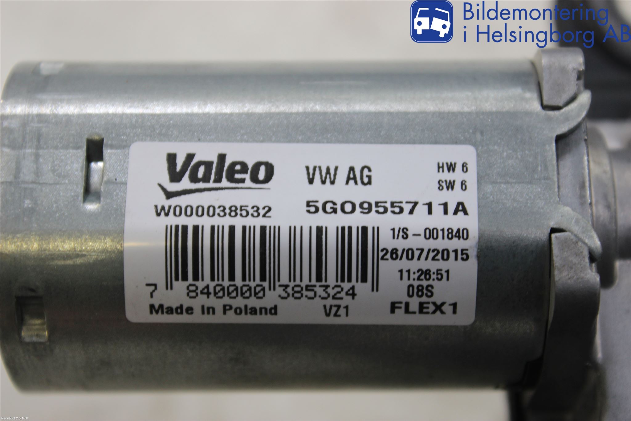 Volkswagen VW PASSAT 15-19 Viskermotor Bakluke