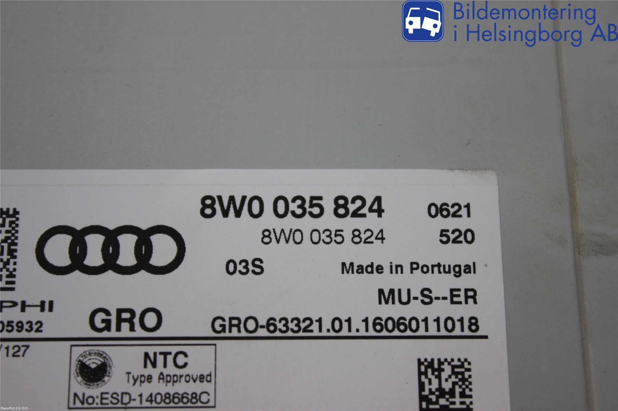 Audi A4/S4 B9 16-19 Stereo Radio Med Cd