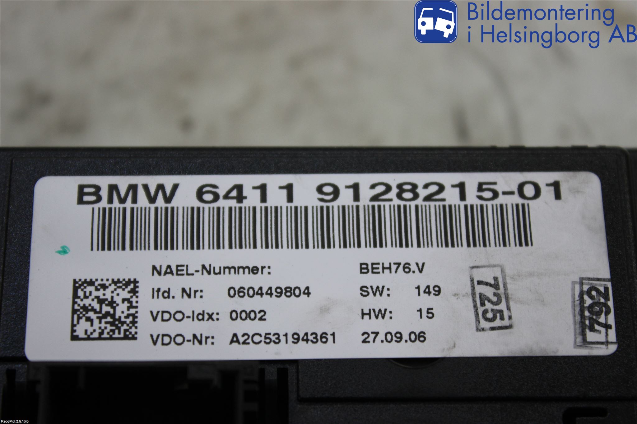 BMW 1 E87/81 5D/3D 03-11 Varme Ac Betjening-Display