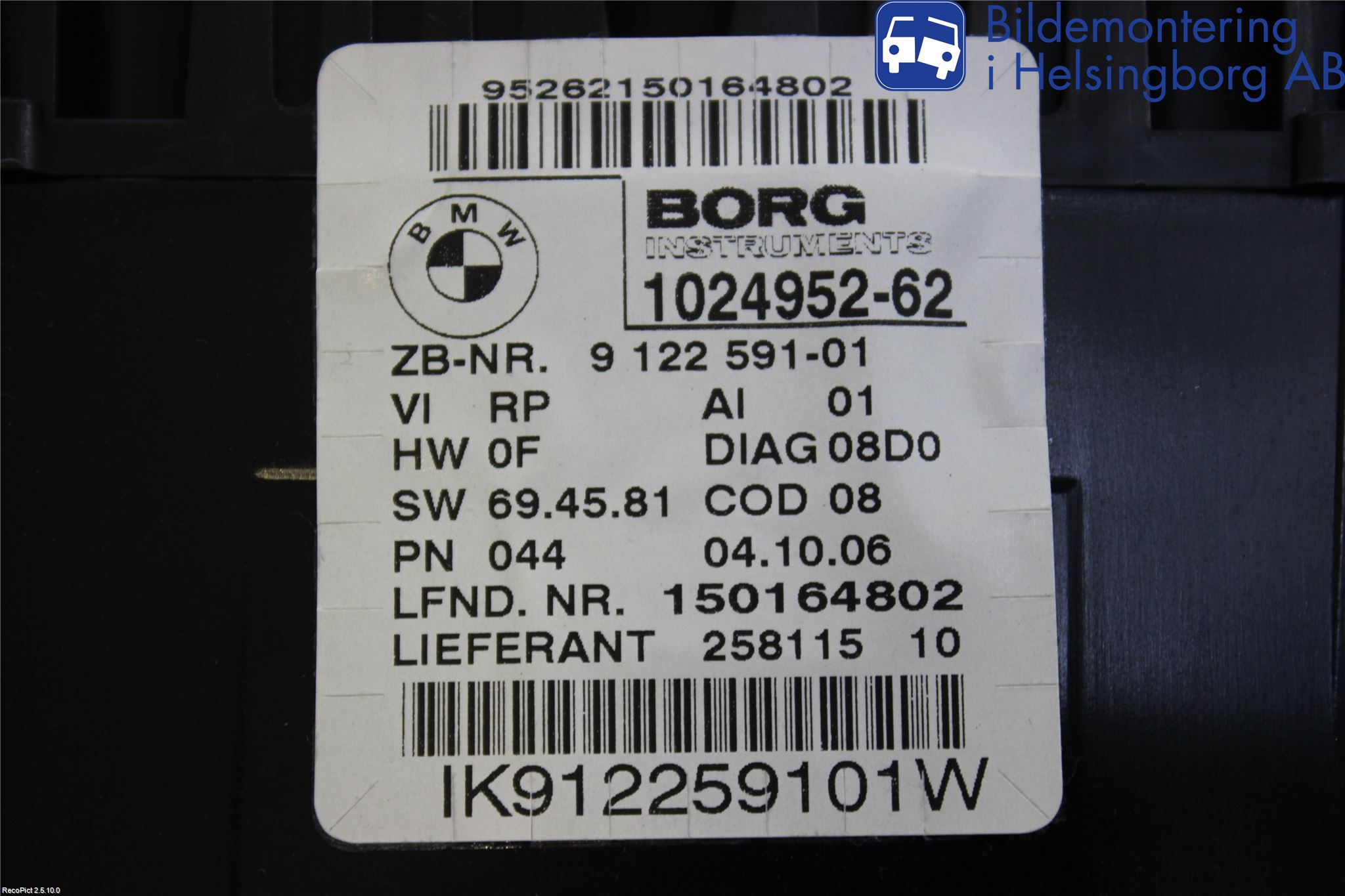 BMW 1 E87/81 5D/3D 03-11 Instr Kombinert