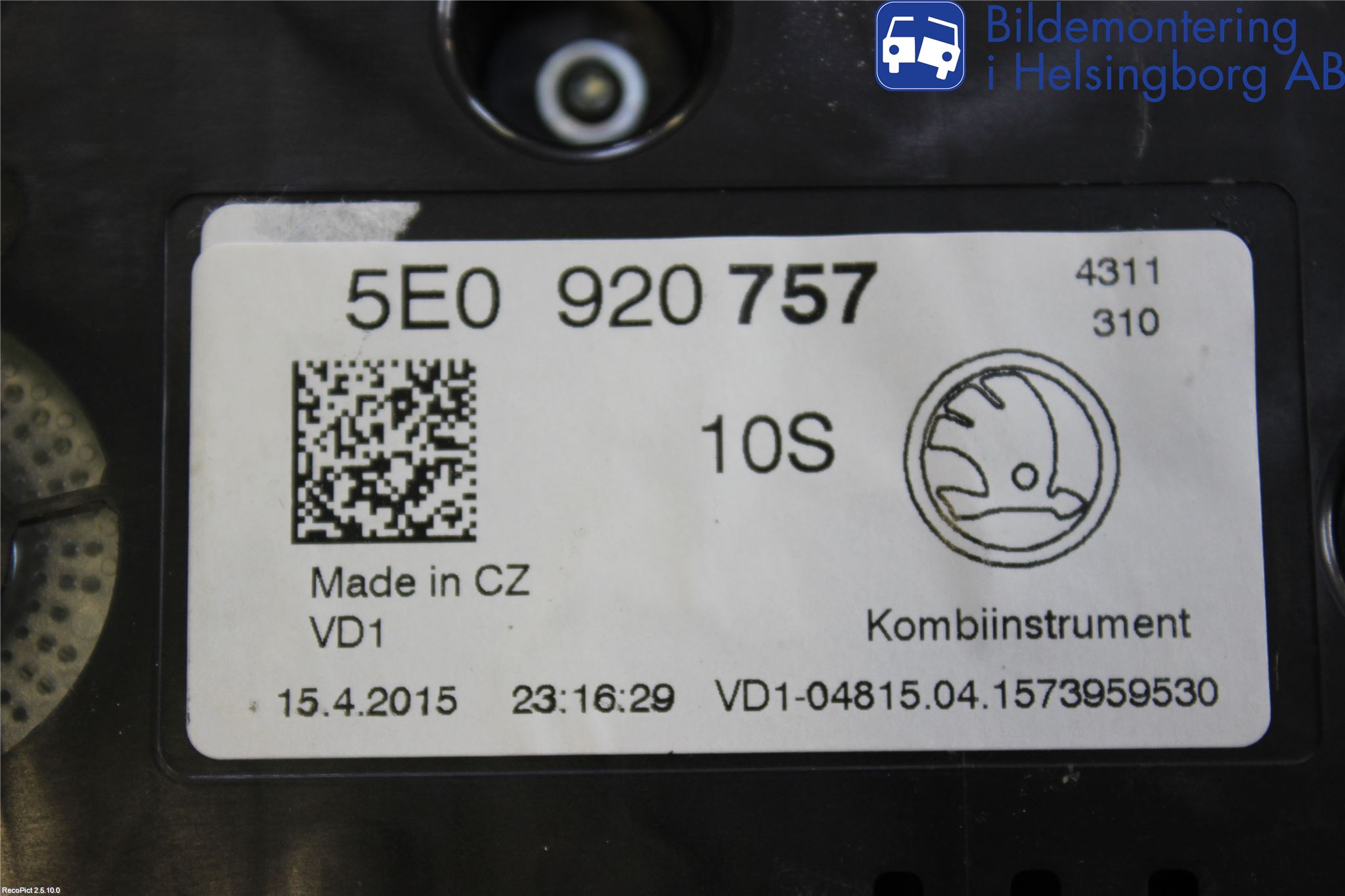 Skoda OCTAVIA (5E) 13-20 Instr Kombinert