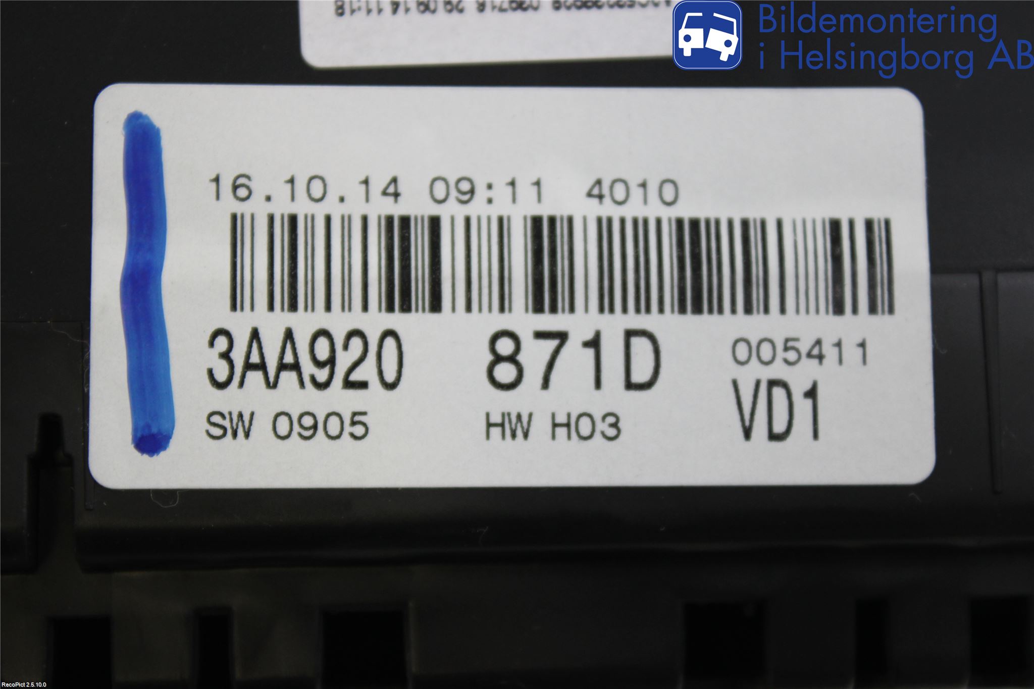 Volkswagen VW PASSAT 11-14 Instr Kombinert