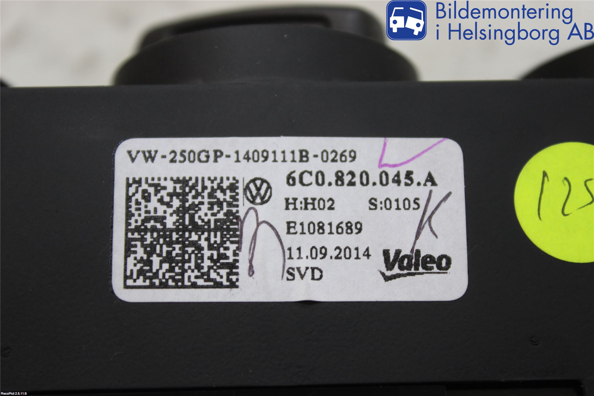 Volkswagen VW POLO 10-17 Varmeapparat Panel(Regulering)