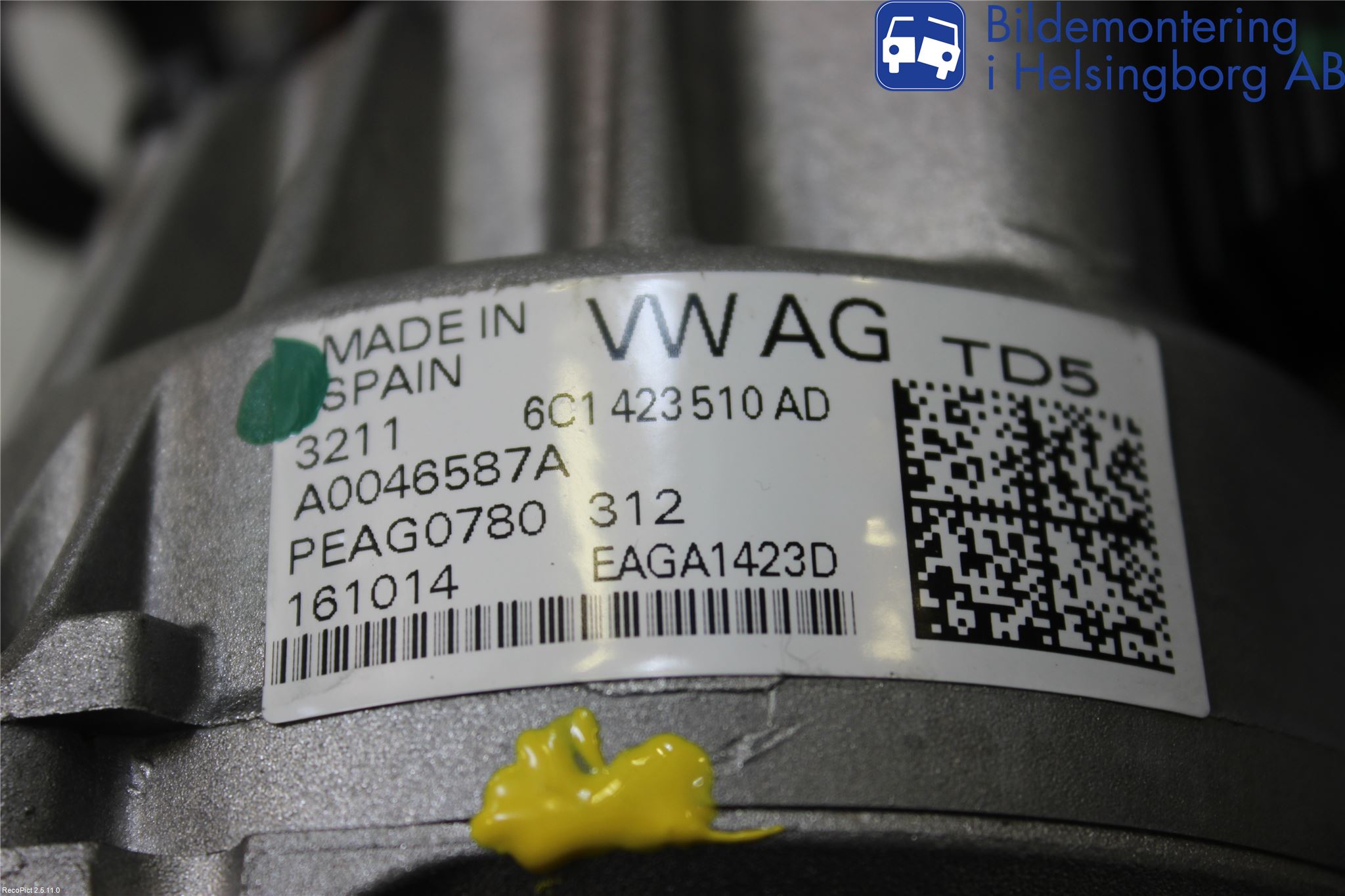 Volkswagen VW POLO 10-17 Rattakselaggregat Innebygd Servo