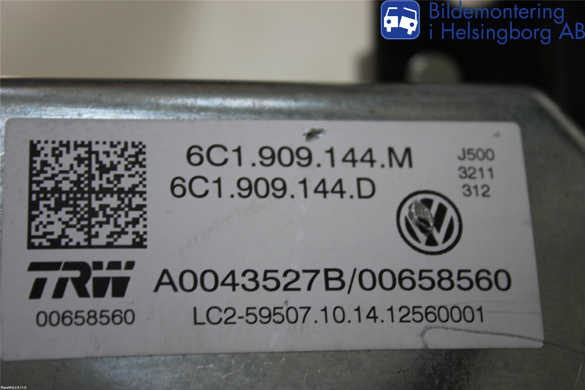 Volkswagen VW POLO 10-17 Rattakselaggregat Innebygd Servo