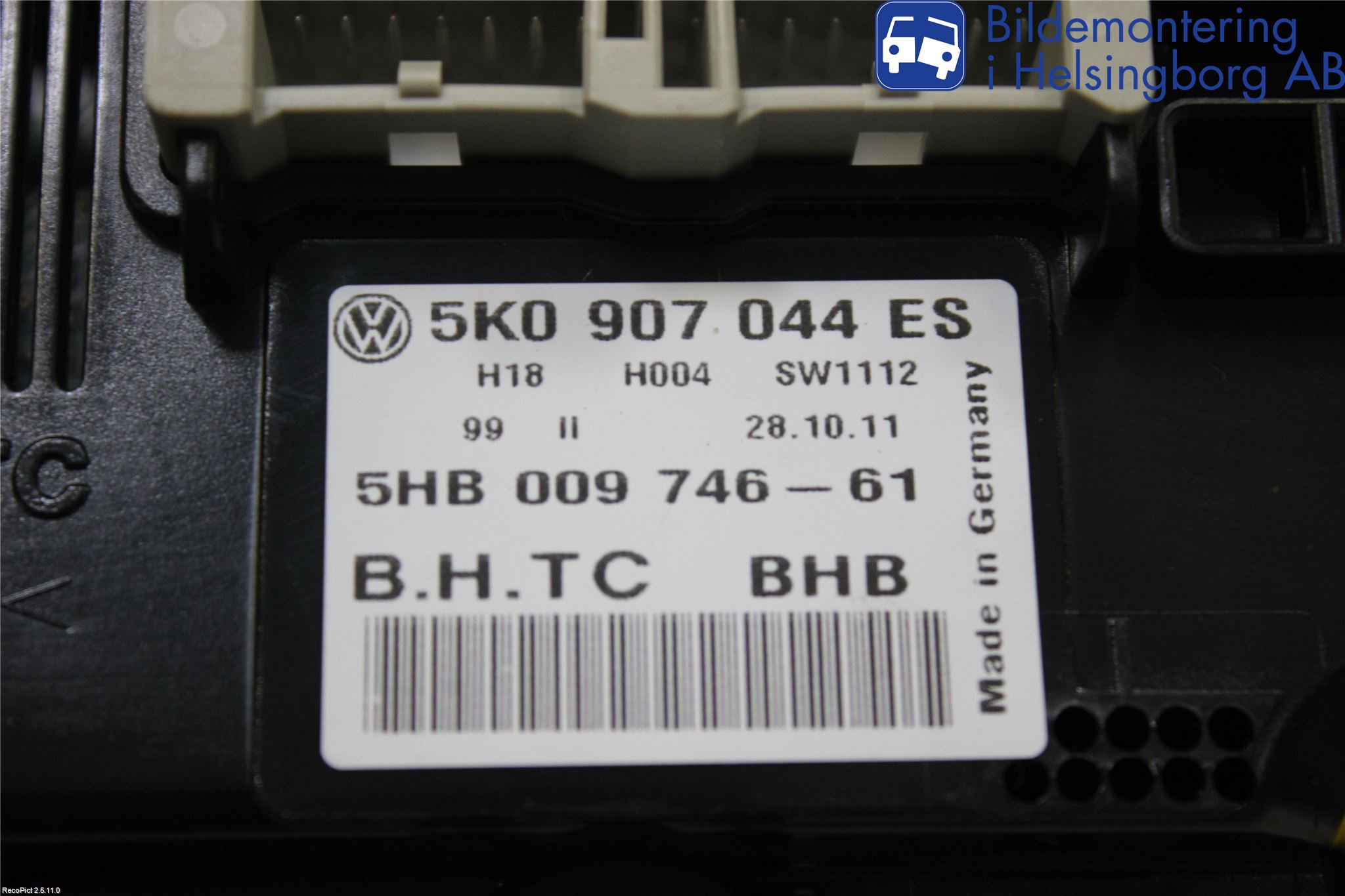 Volkswagen VW GOLF PLUS/CROSS GOLF 04-14 Varme Ac Betjening-Display