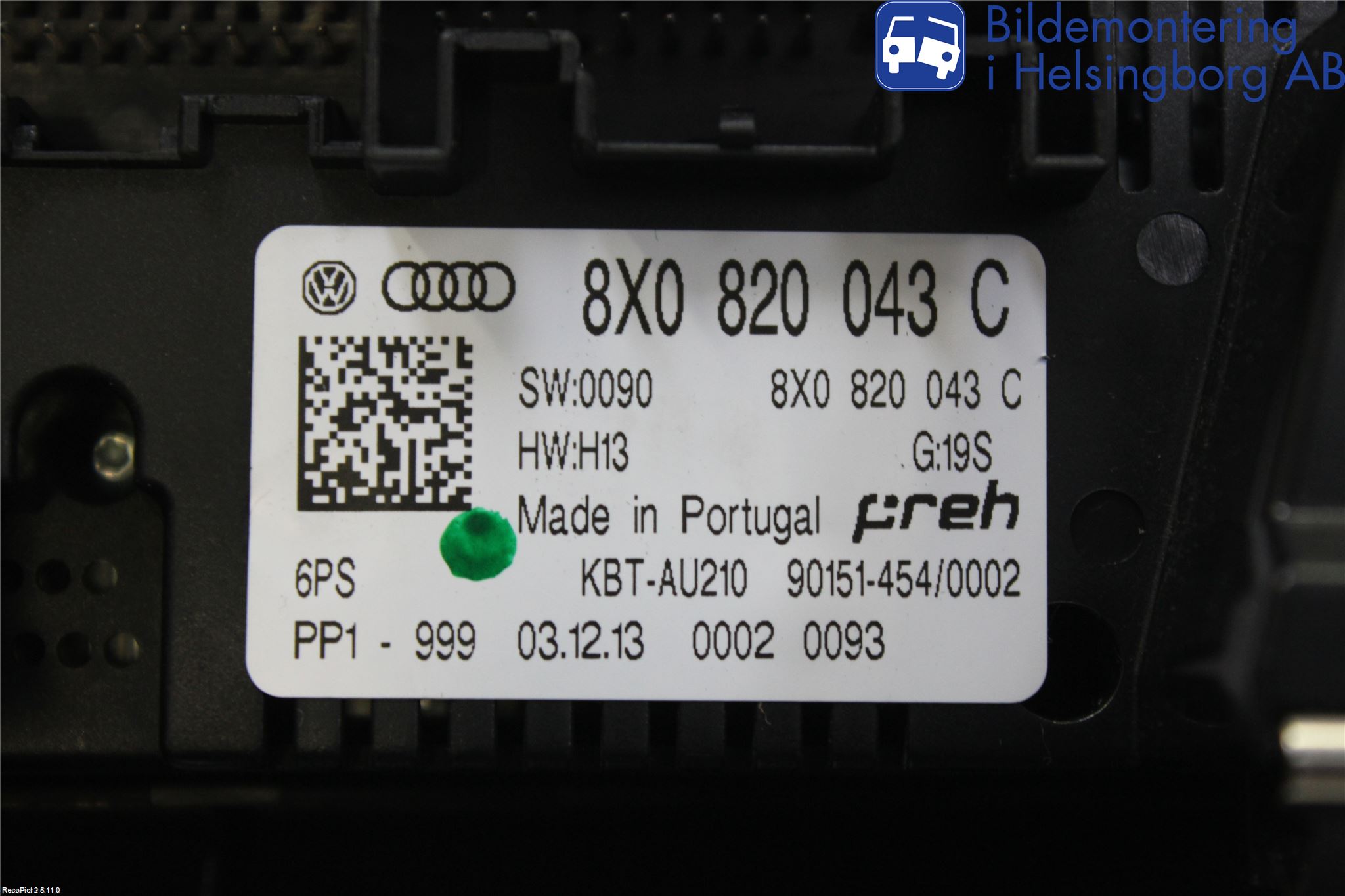 Audi A1/S1 11-18 Varme Ac Betjening-Display