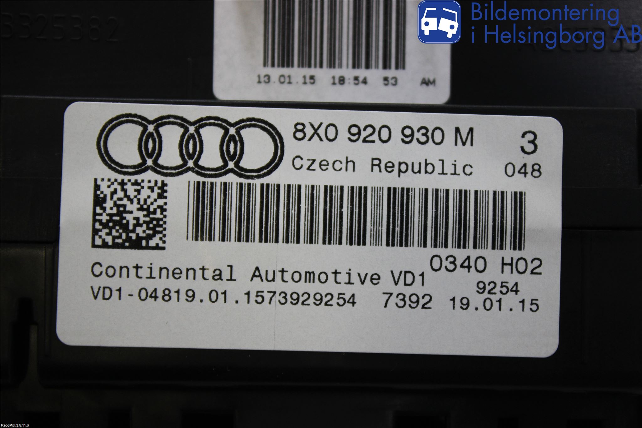 Audi A1/S1 11-18 Instr Kombinert