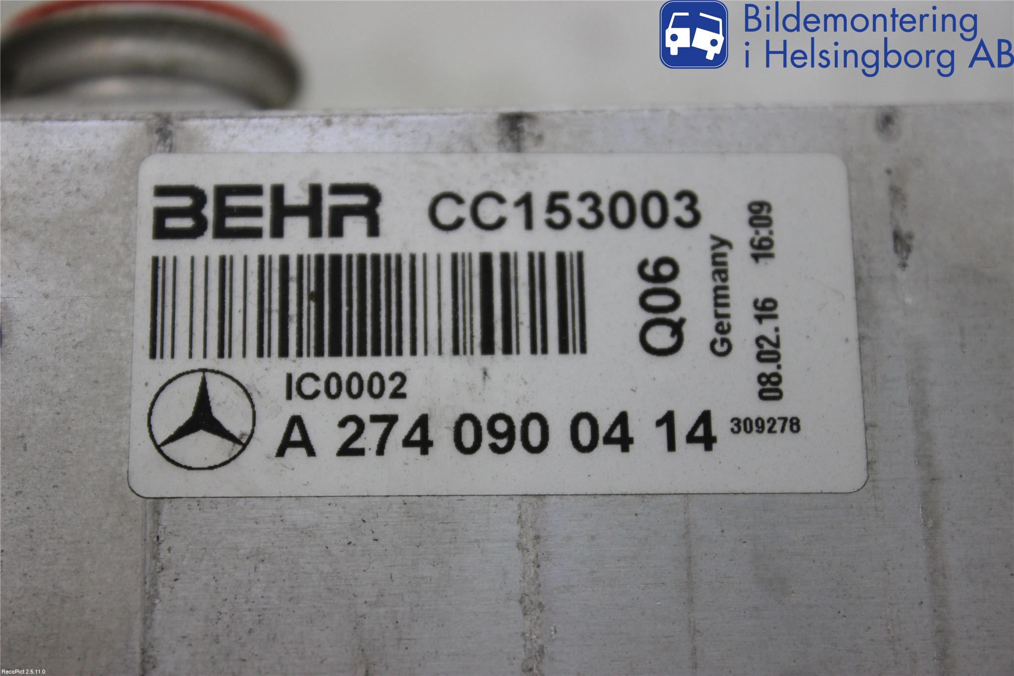 Mercedes-Benz MB C-KLASS (W205) 14-21 Intercooler Radiator