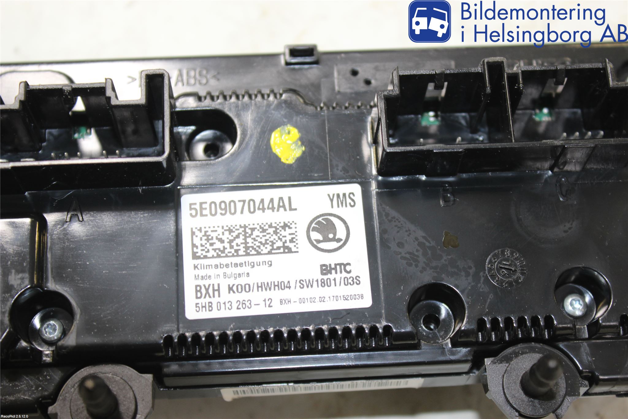 Skoda OCTAVIA (5E) 13-20 Varme Ac Betjening-Display