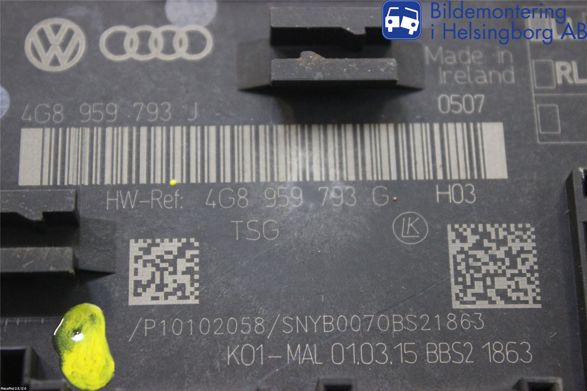 Audi A6/S6 4G 11-18 Styreenhet Dør
