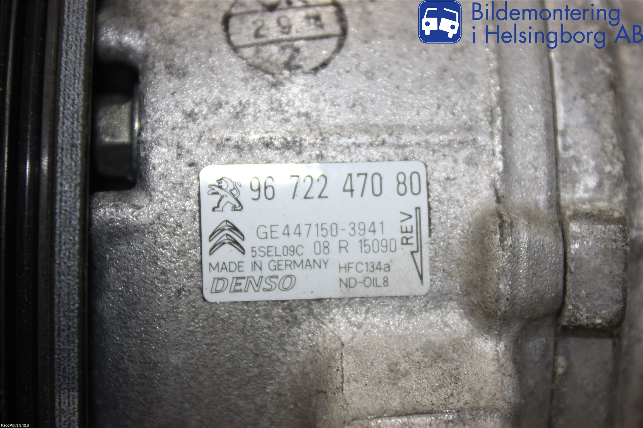 Peugeot 208 12-15 Varme Ac Kompressor
