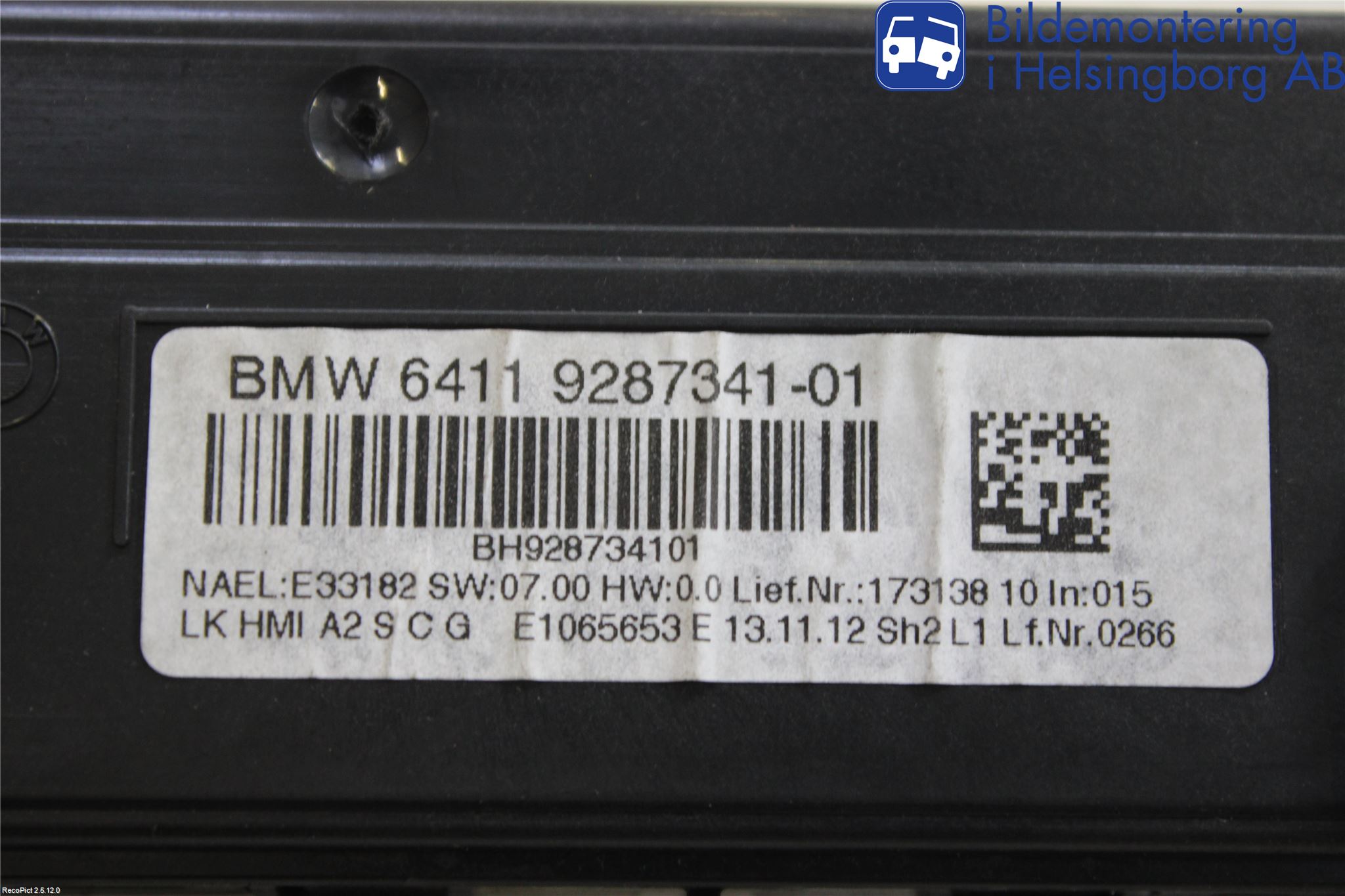 BMW 3 F30/F31/F80 12-19 Varme Ac Betjening-Display