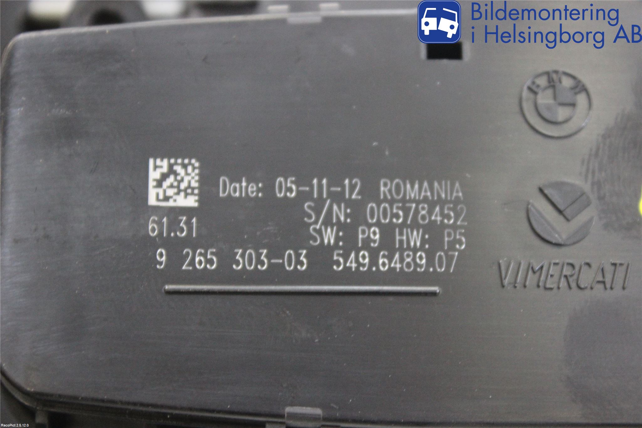 BMW 3 F30/F31/F80 12-19 Bryter Hovedlys