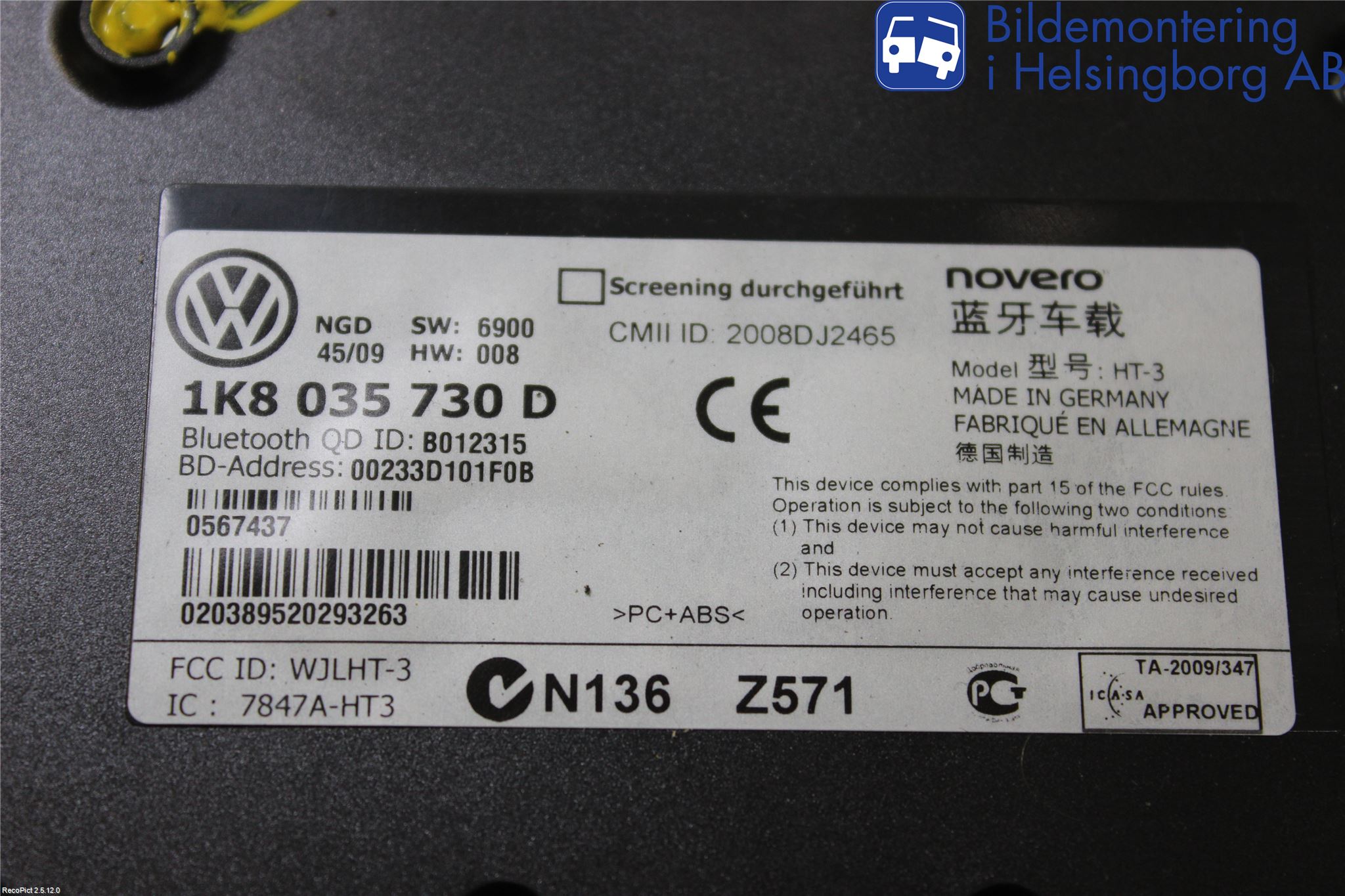 Volkswagen VW PASSAT 05-11 Styreenhet Øvrig