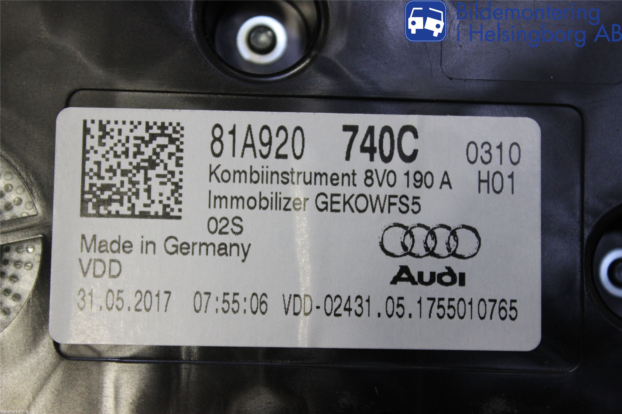 Audi Q2/SQ2 17- Instr Kombinert