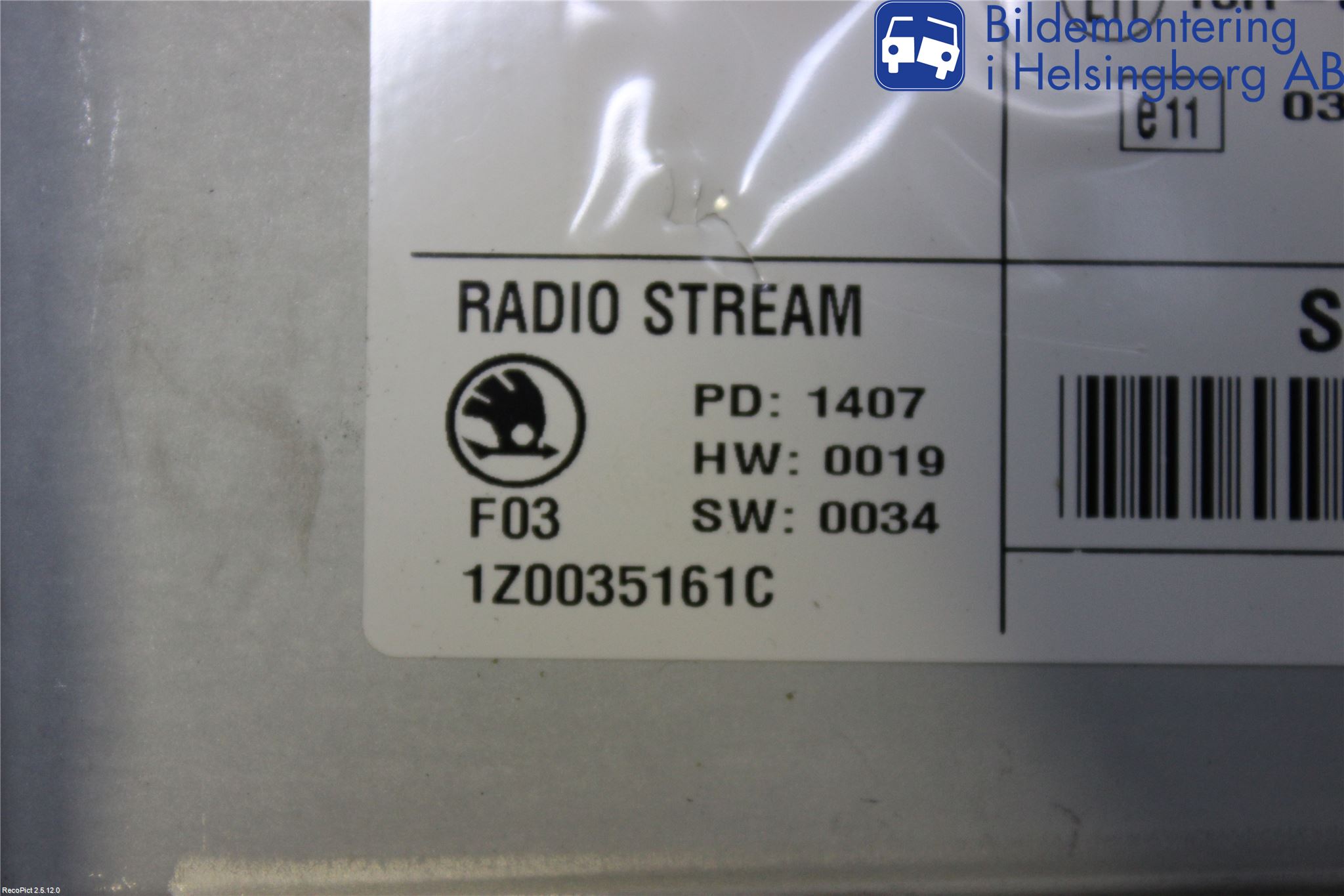 Skoda OCTAVIA (1Z) 05-13 Stereo Radio Med Cd