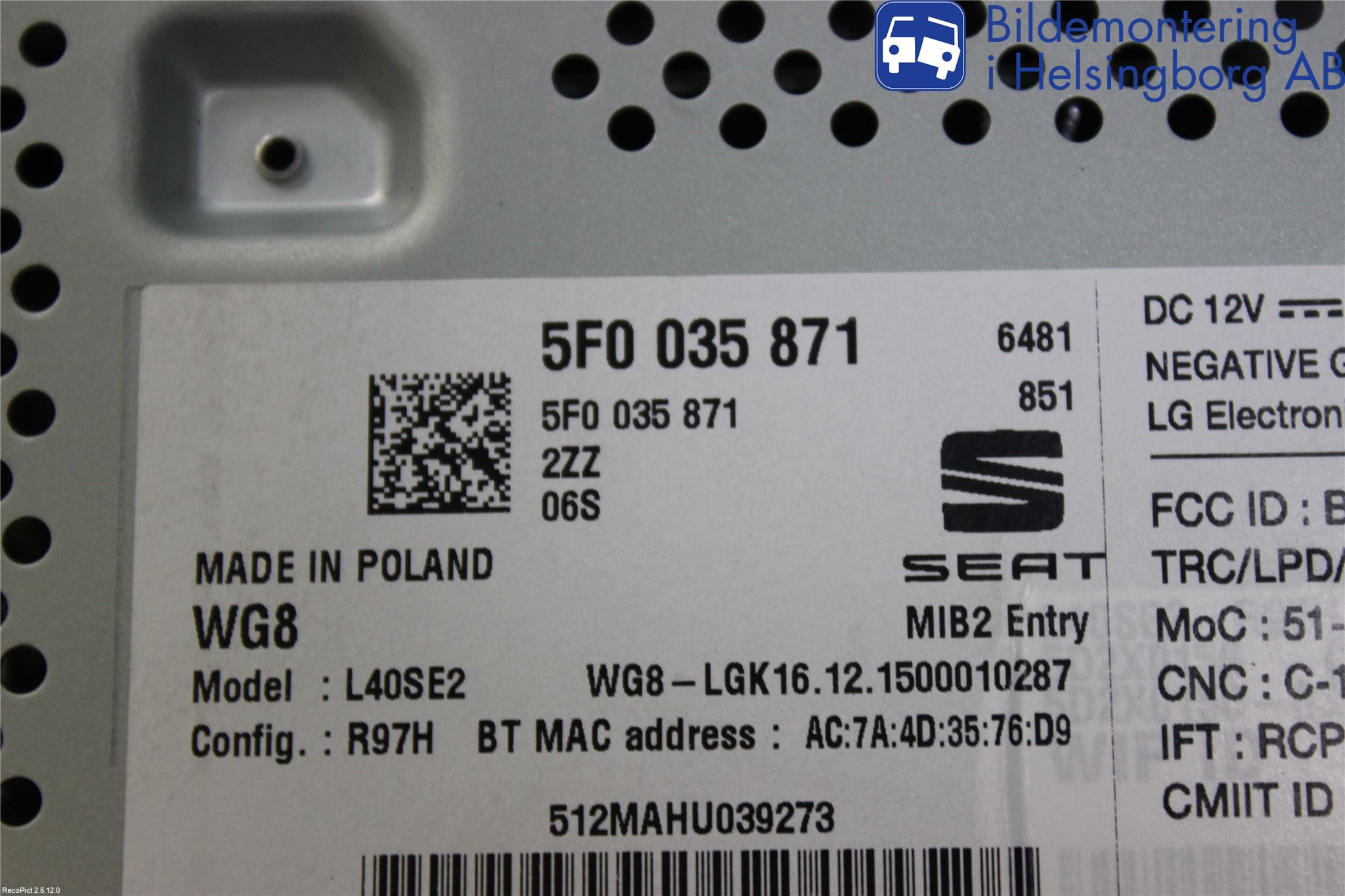 Seat IBIZA IV 08-16 Stereo Radio