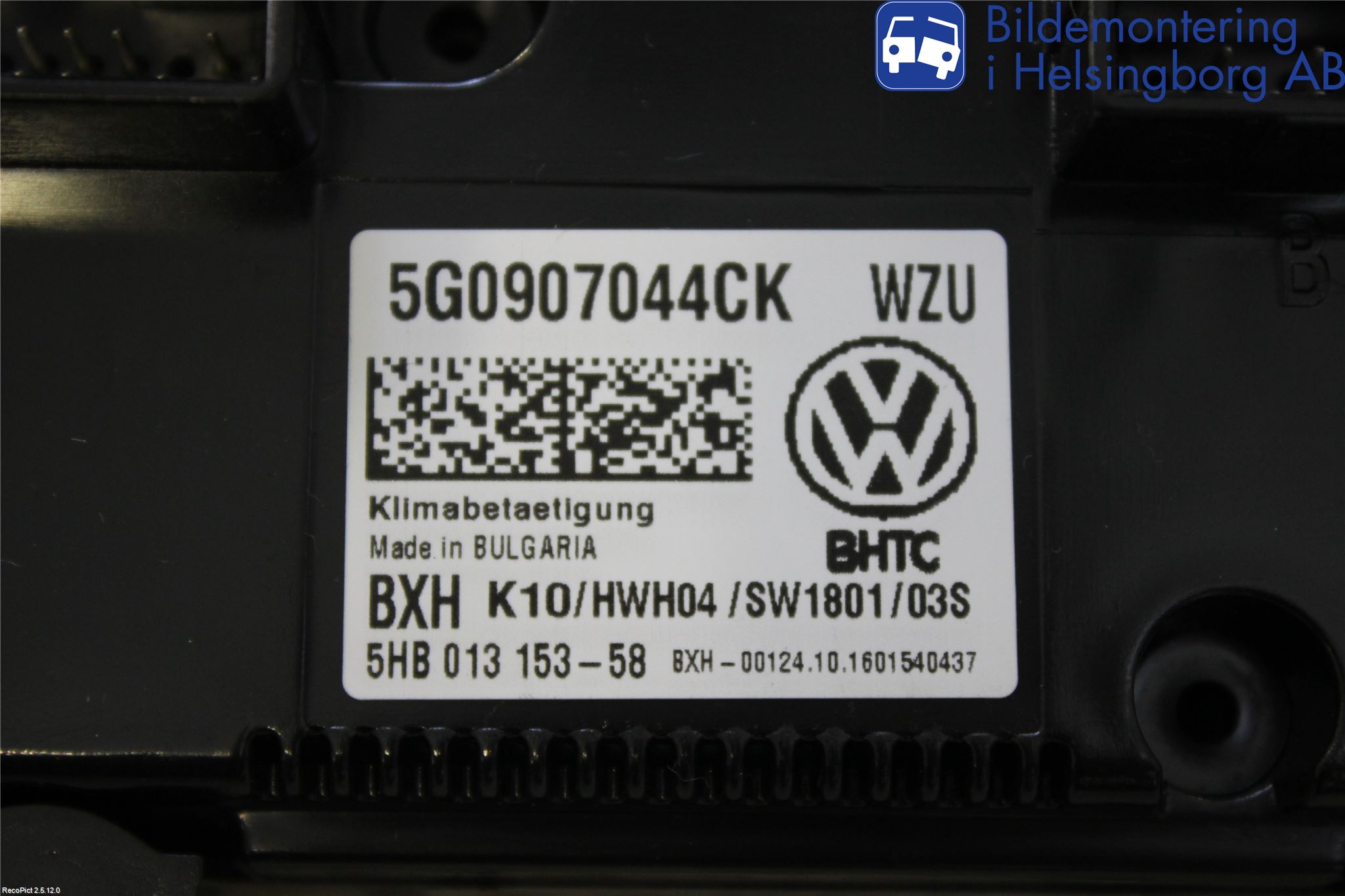 Volkswagen VW PASSAT 15-19 Varme Ac Betjening-Display
