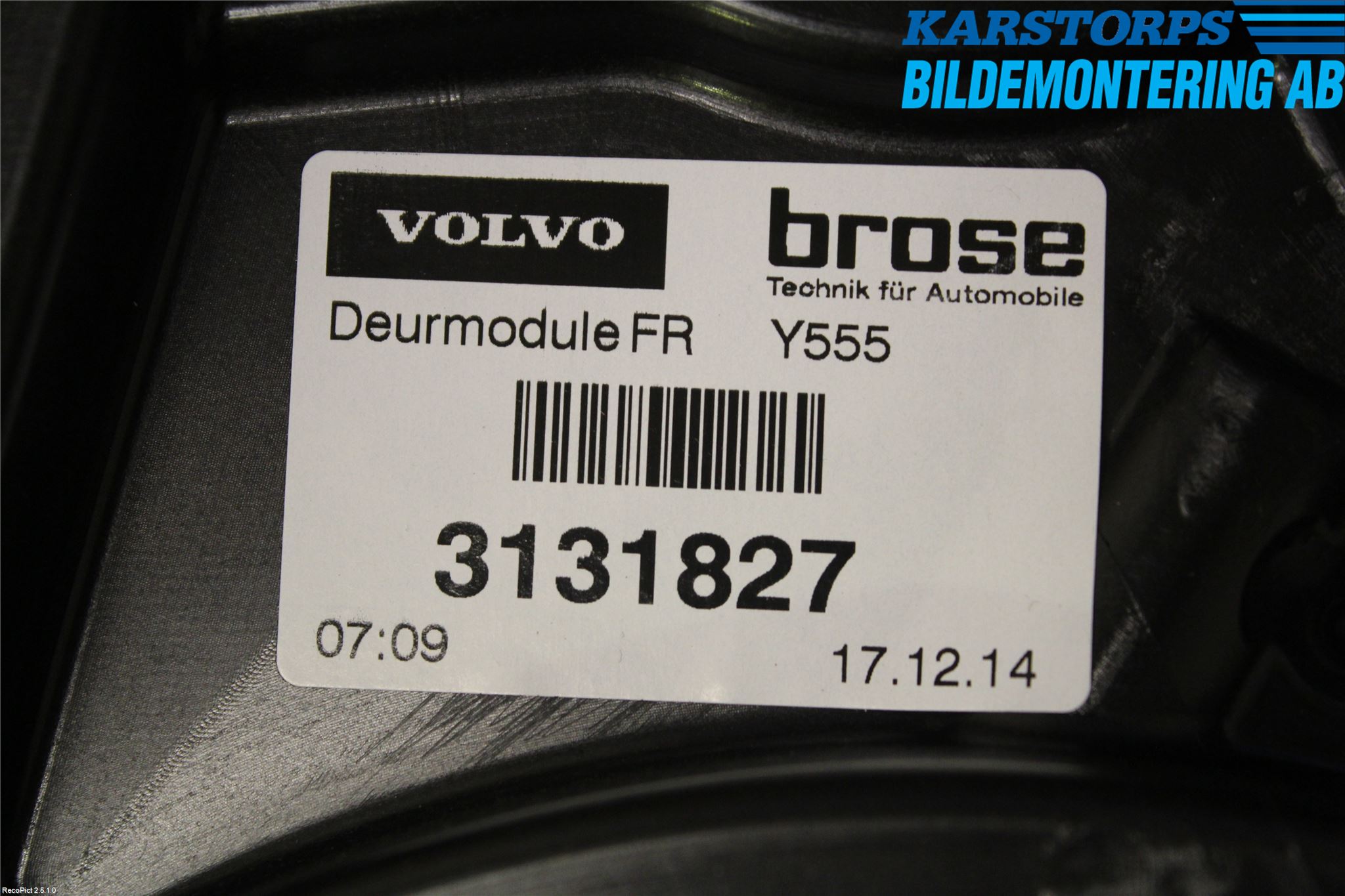 Volvo V40 12-19 Vindusheis