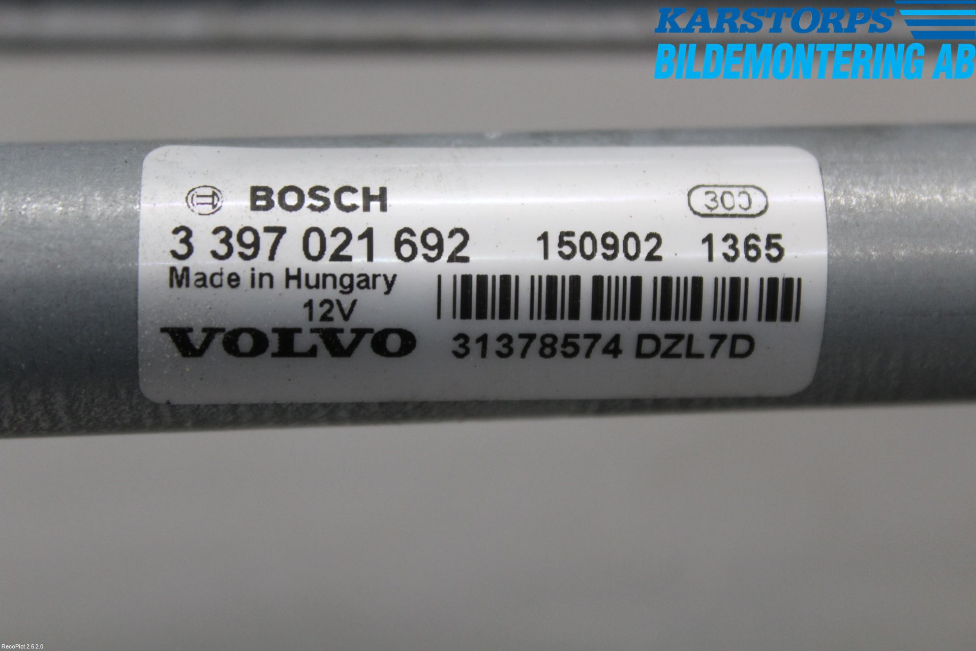 Volvo V40 12-19 Viskeroverføring Frontrute
