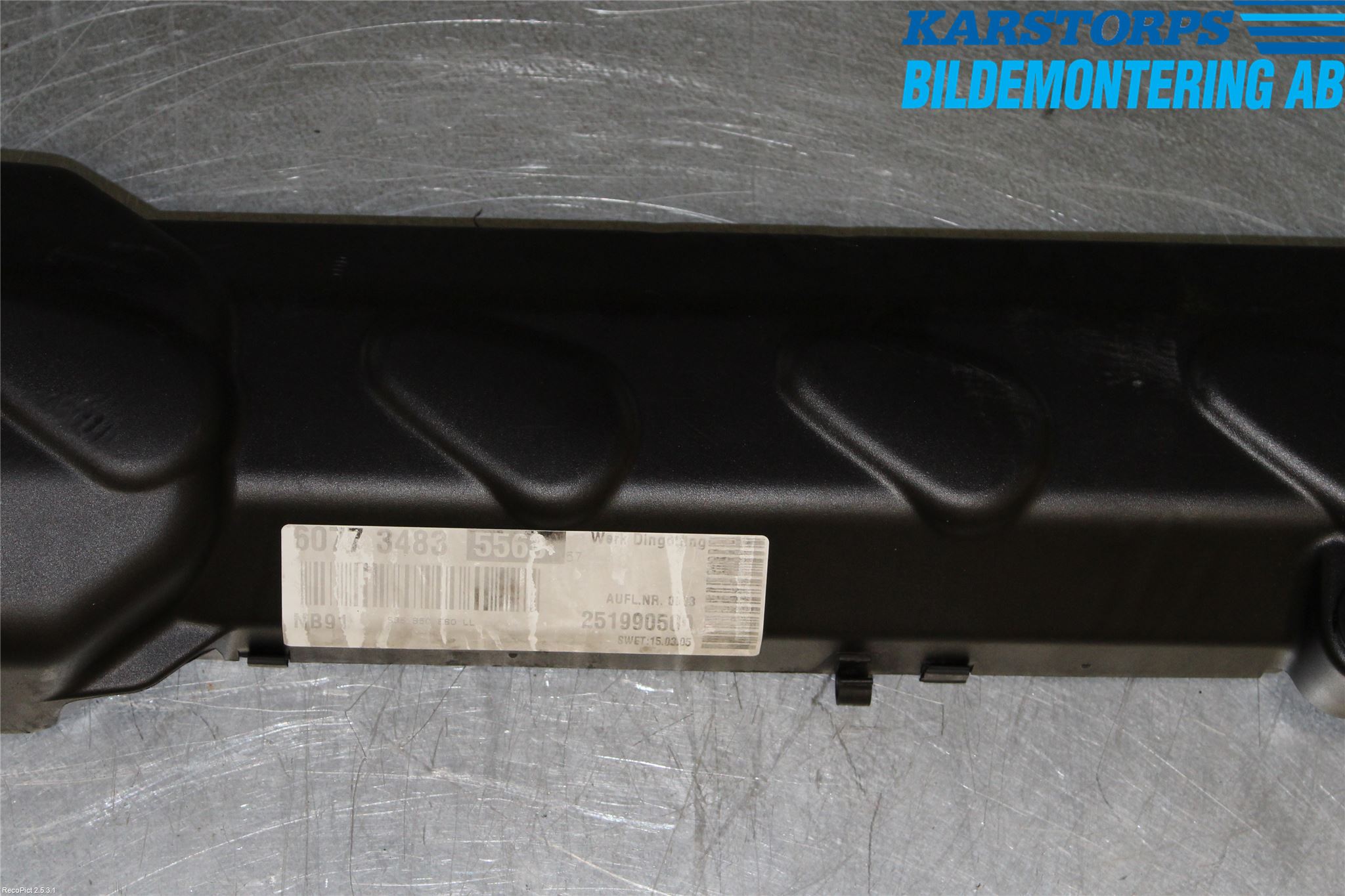 BMW 5 E60/61 Sed/Tou 02-10 Motor Deksel Over Motor