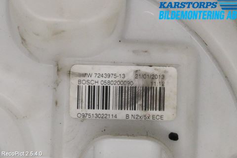 BMW 1 F20/F21 11-19 Drivstoffpumpe Fødepumpe El