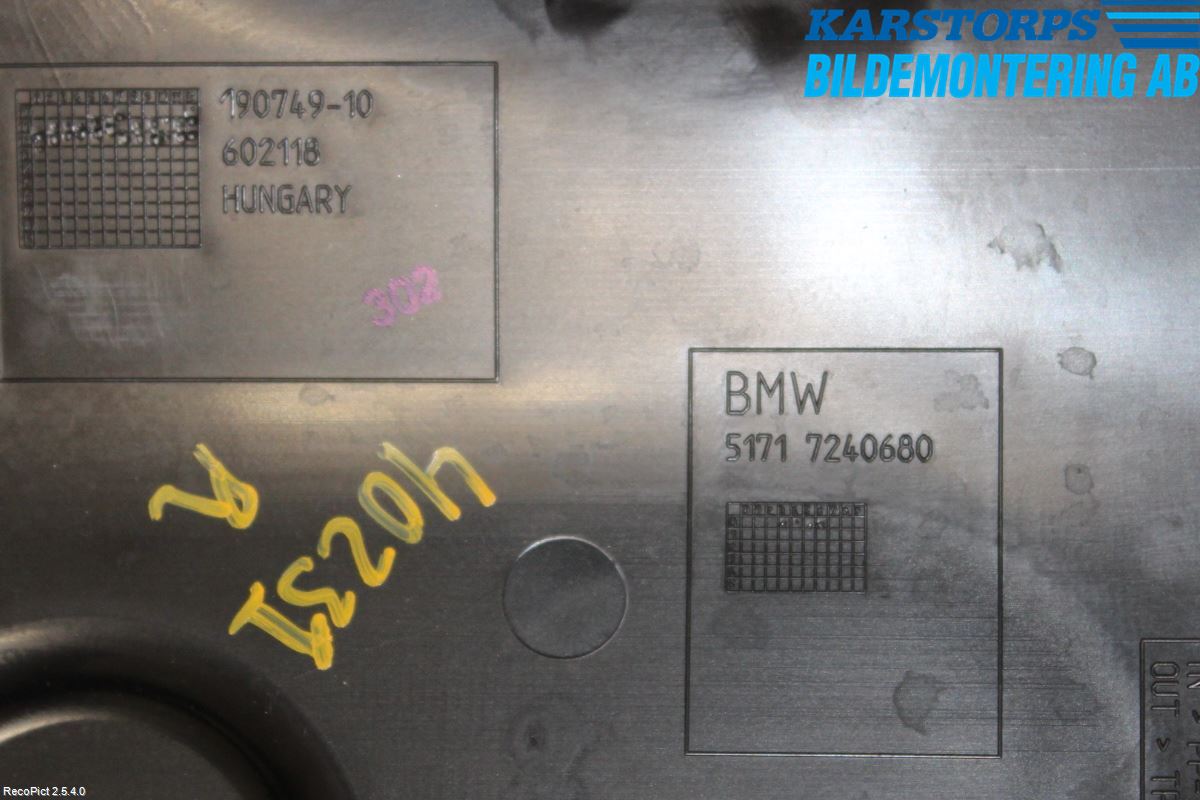 BMW 1 F20/F21 11-19 Visker Deksel-Grill-Under Frr