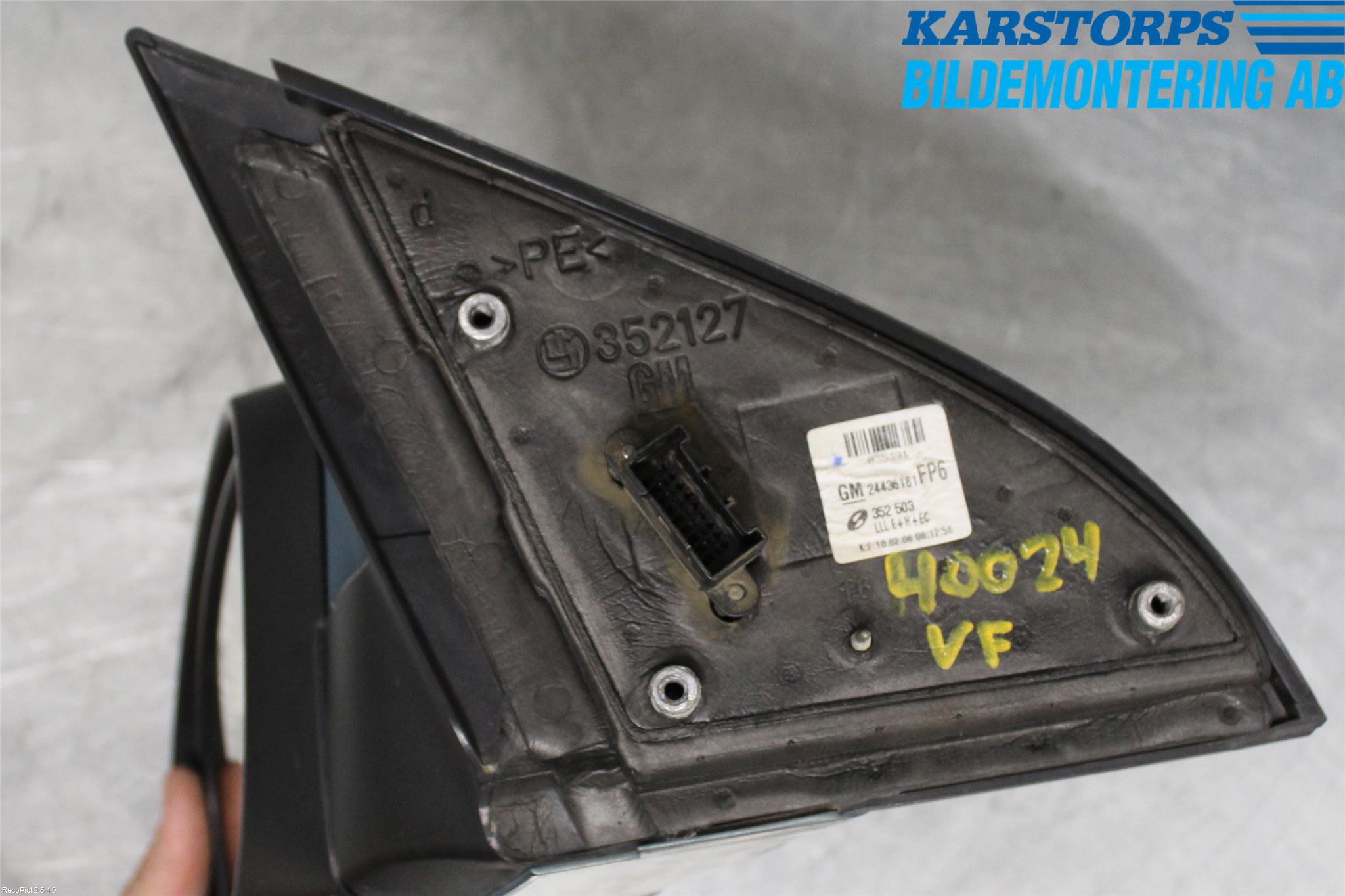 Opel VECTRA C 06-08 Speil V M-El Justering