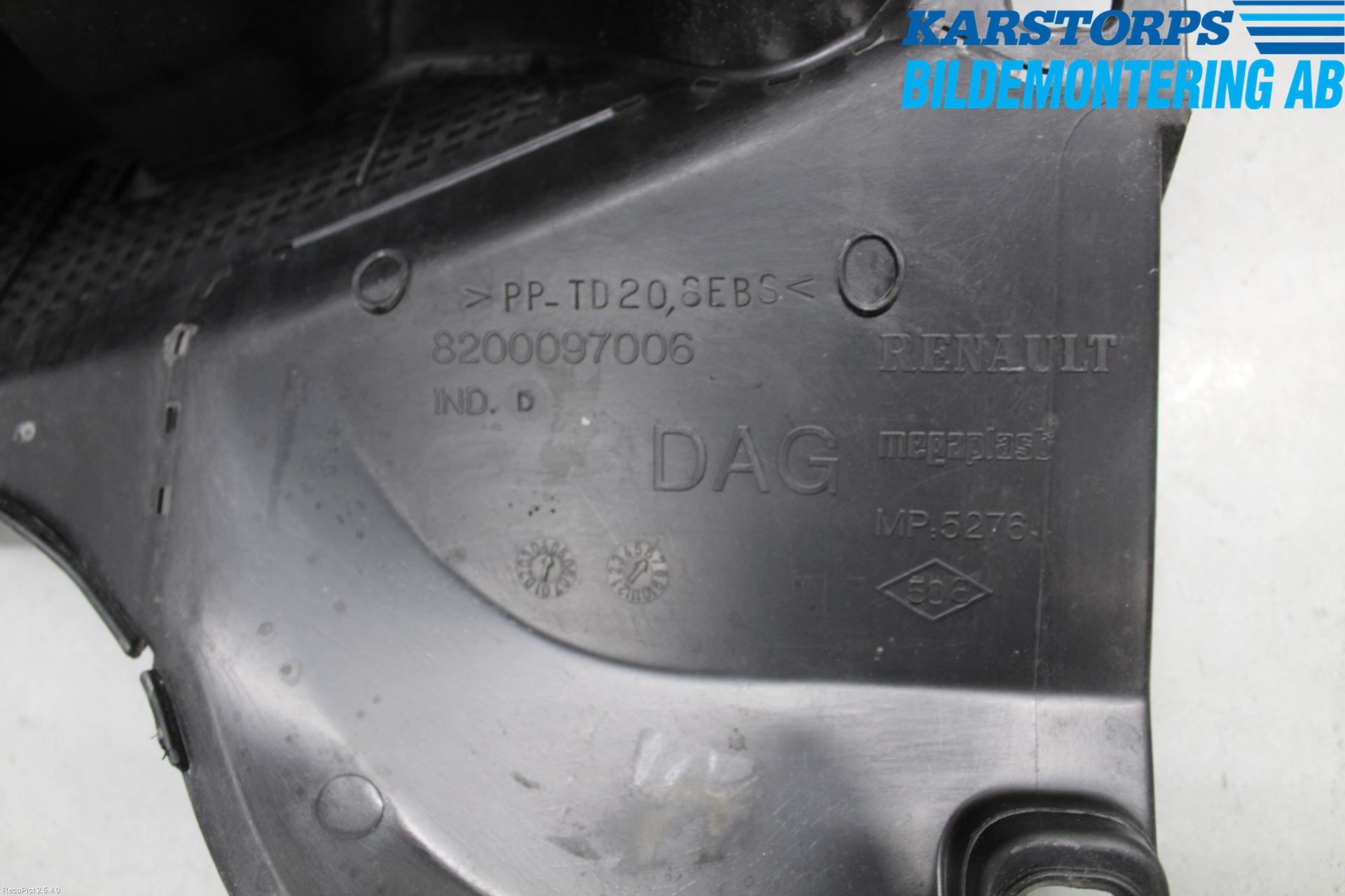 Renault MÉGANE II  03-05 Visker Deksel-Grill-Under Frr