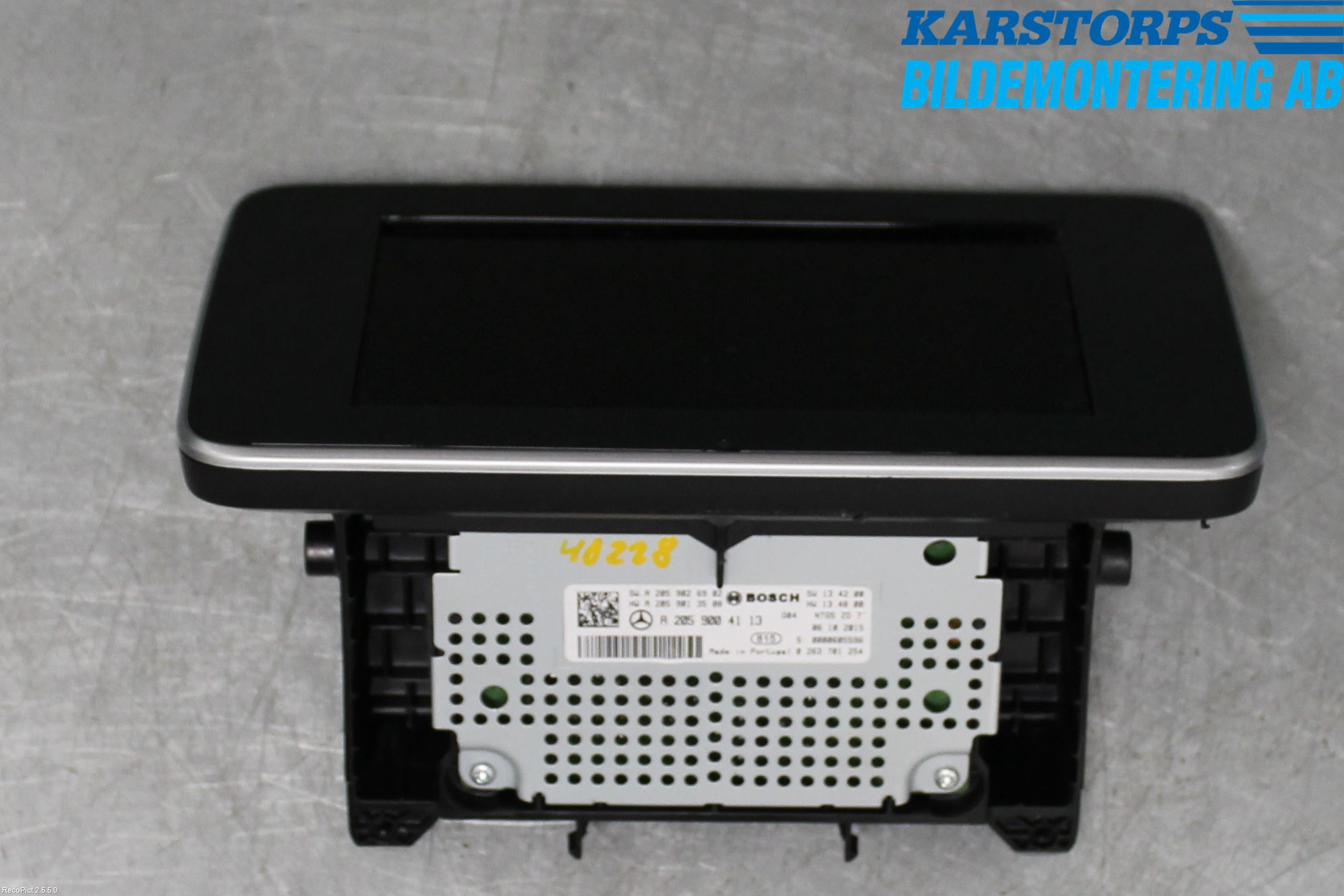 Mercedes-Benz MB C-KLASS (W205) 14-21 Instr Skjerm Dvd-Gps-Ac-Tlf
