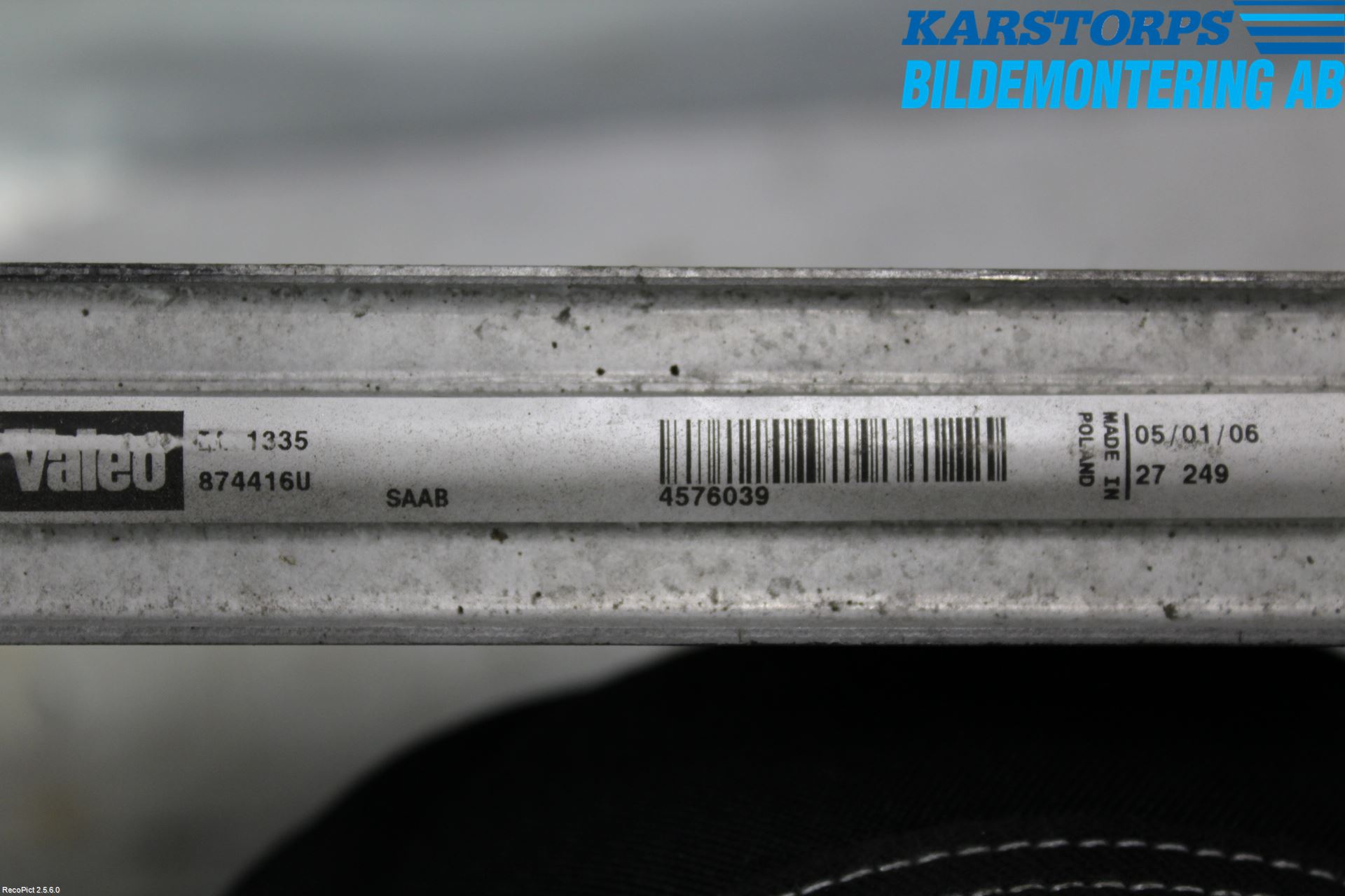 Saab 9-5     06-10 Intercooler Radiator