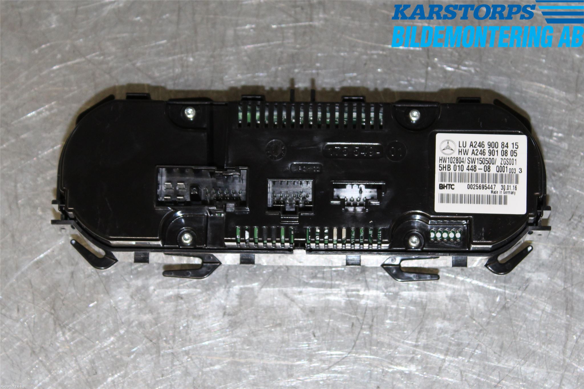 Mercedes-Benz MB B-KLASS (W246/W242) 12-19 Varmeapparat Panel(Regulering)