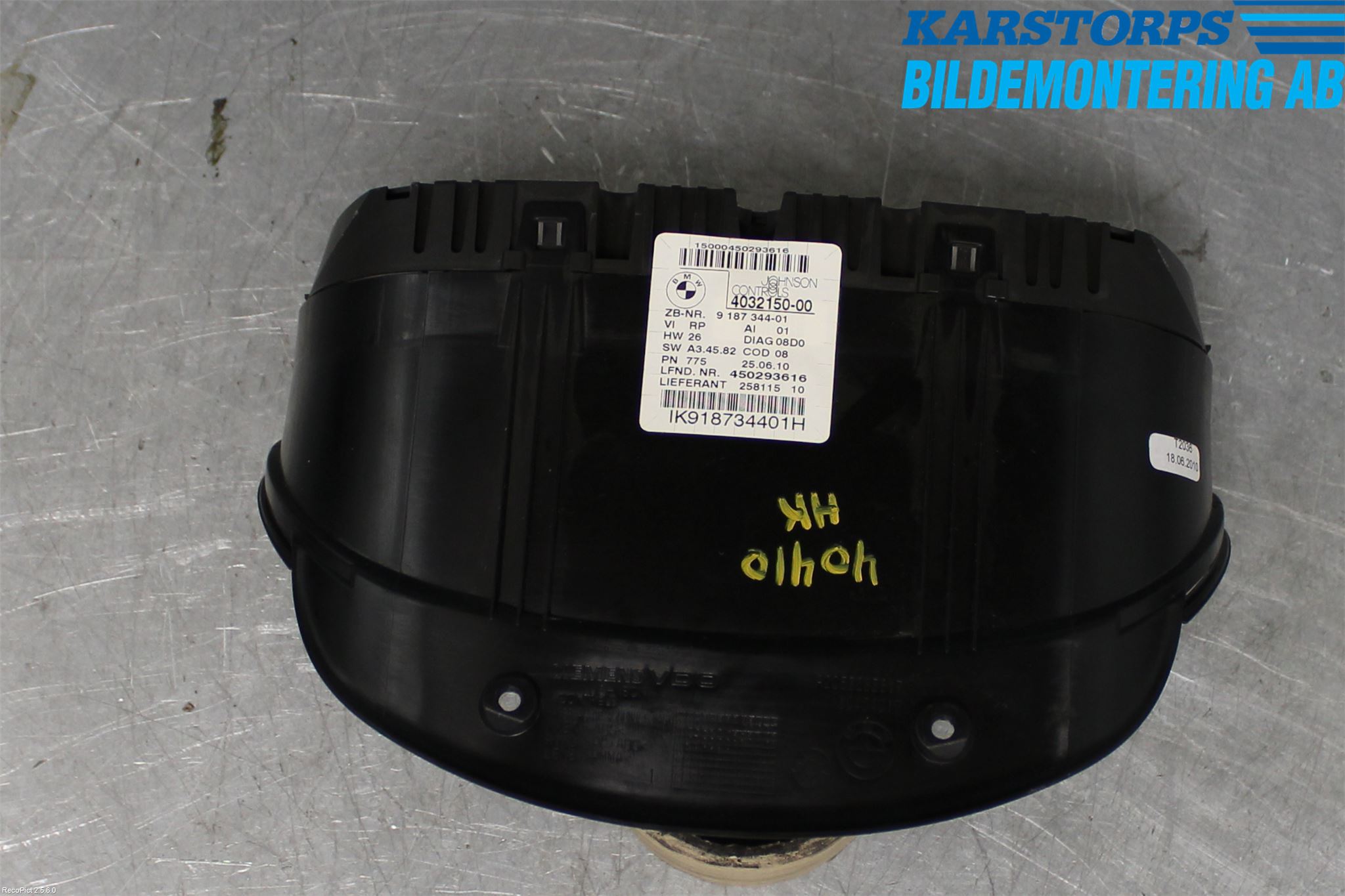 BMW 3 E90/91 SED/TOU 05-12 Instr Kombinert