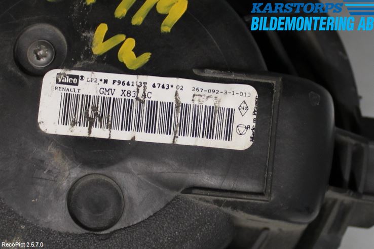 Renault TRAFIC   02-14 Varmeapparat Viftemotor