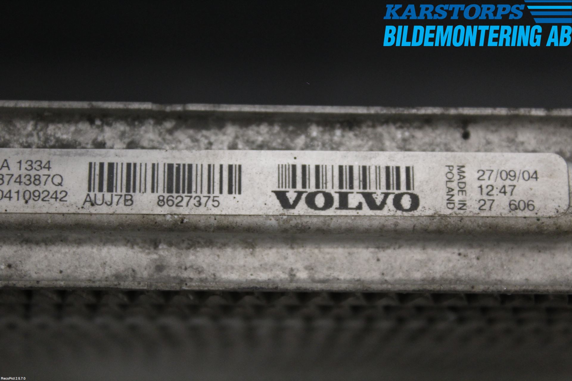 Volvo XC90 03-06 Intercooler Radiator