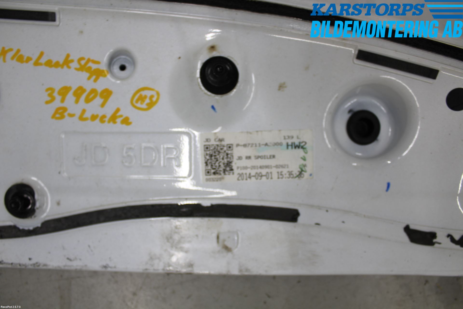 Kia CEED 12-18 Spoiler Bakluke