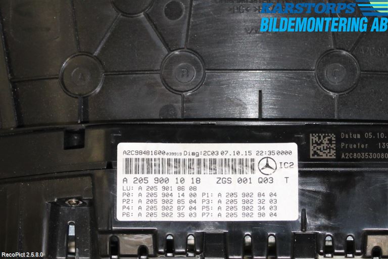 Mercedes-Benz MB GLC-KLASS (X253/C253) 15-22 Instr Kombinert