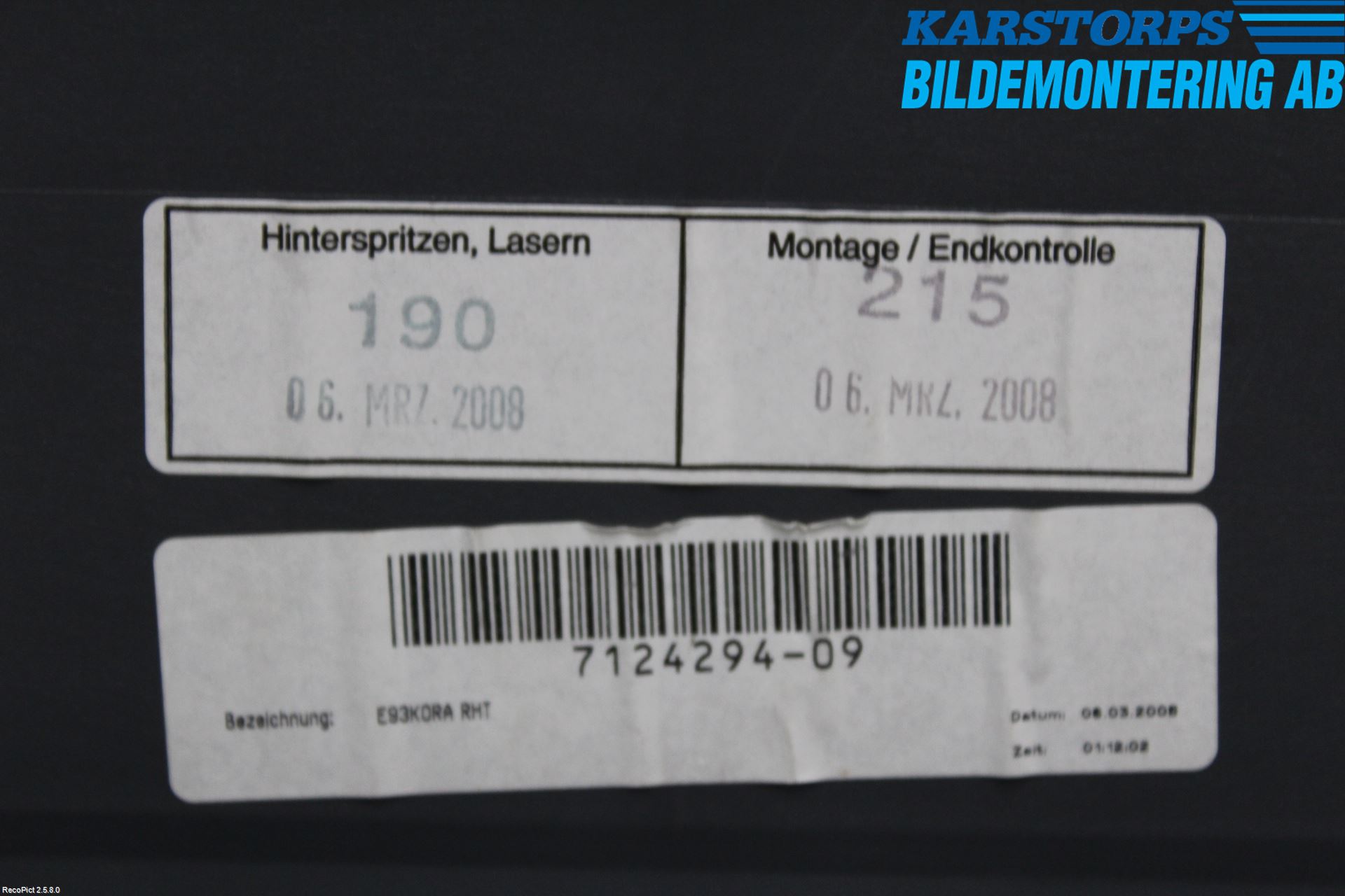 BMW 3 E92/93 Coupé/Cab 05-14 Innr Bagasjeromkledsel