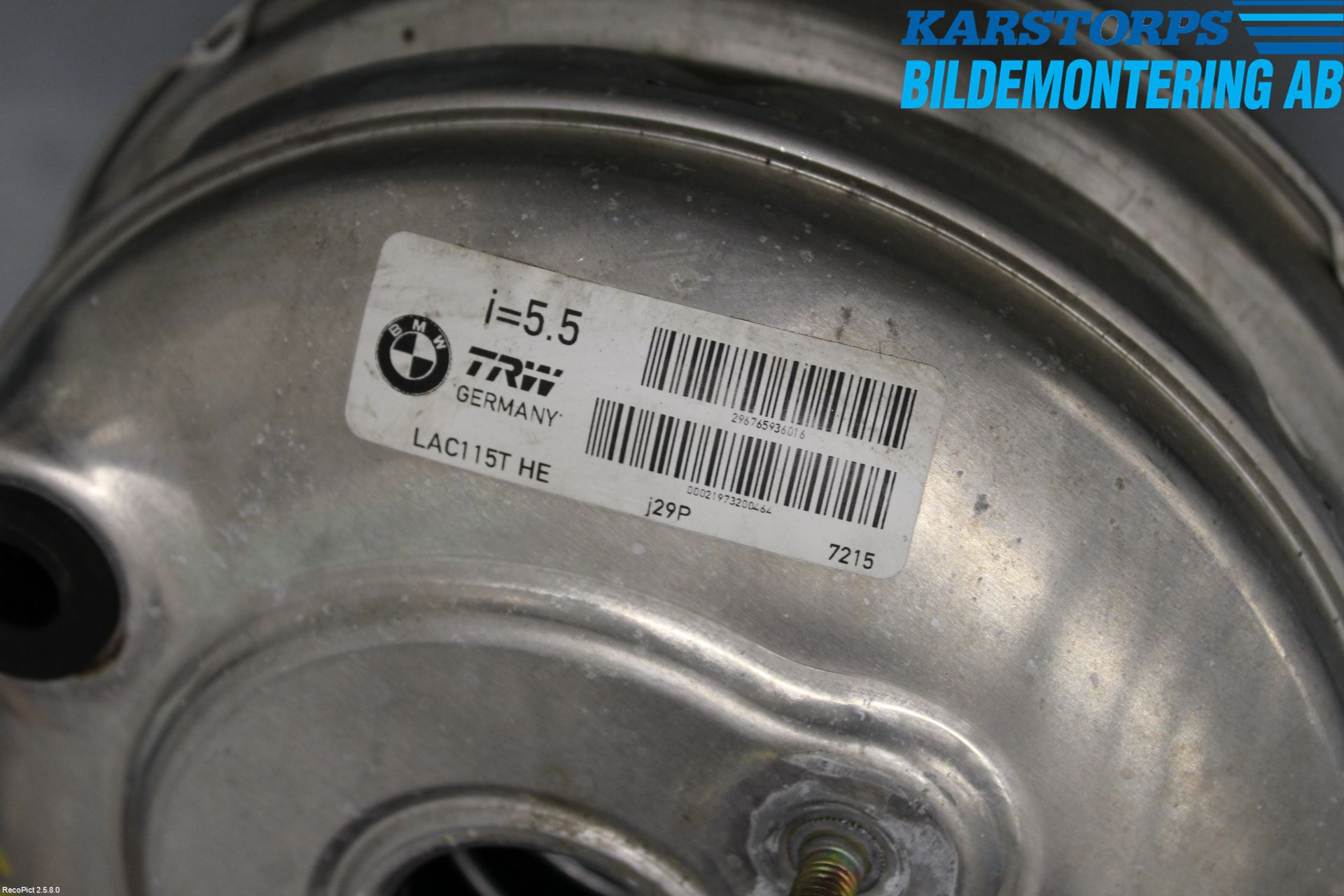 BMW 5 E60/61 Sed/Tou 02-10 Bremseservo