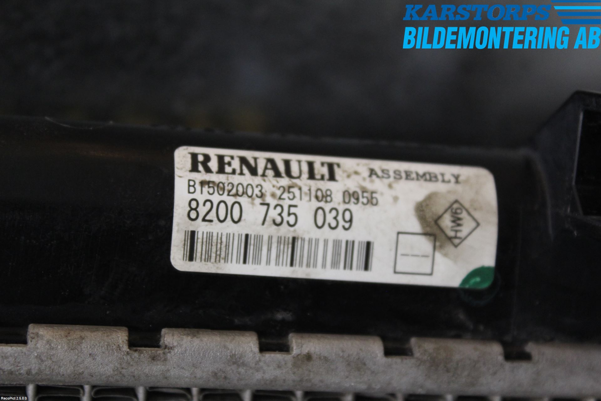 Dacia SANDERO 09-13 Radiator Manuell