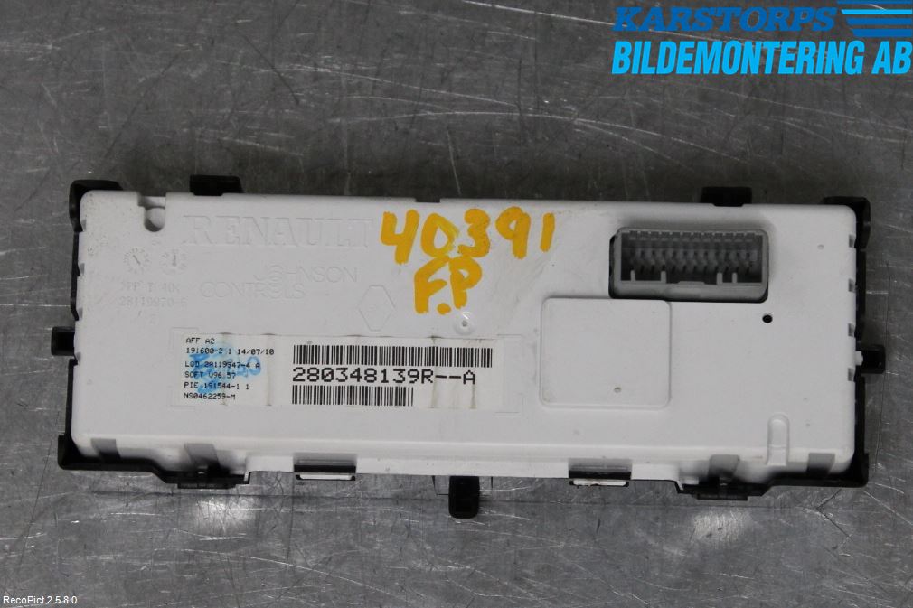 Renault CLIO III  09-12 Instr Varselys - Display