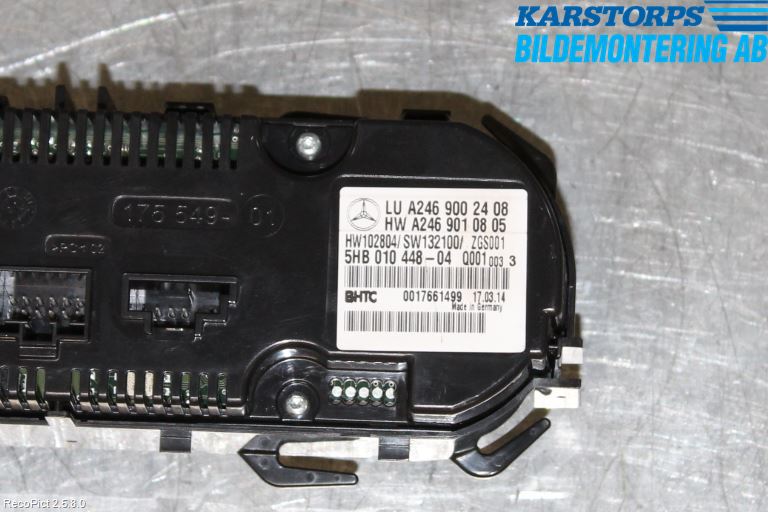 Mercedes-Benz MB GLA-KLASS (X156) 13-20 Varmeapparat Panel(Regulering)