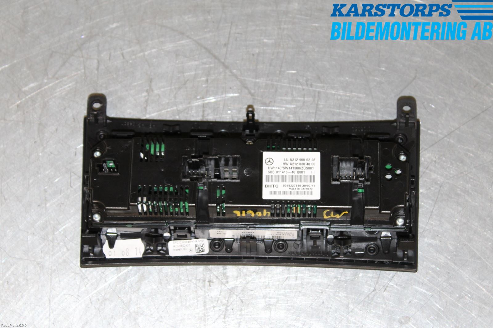 Mercedes-Benz MB E-KLASS (W212) 09-16 Varmeapparat Panel(Regulering)