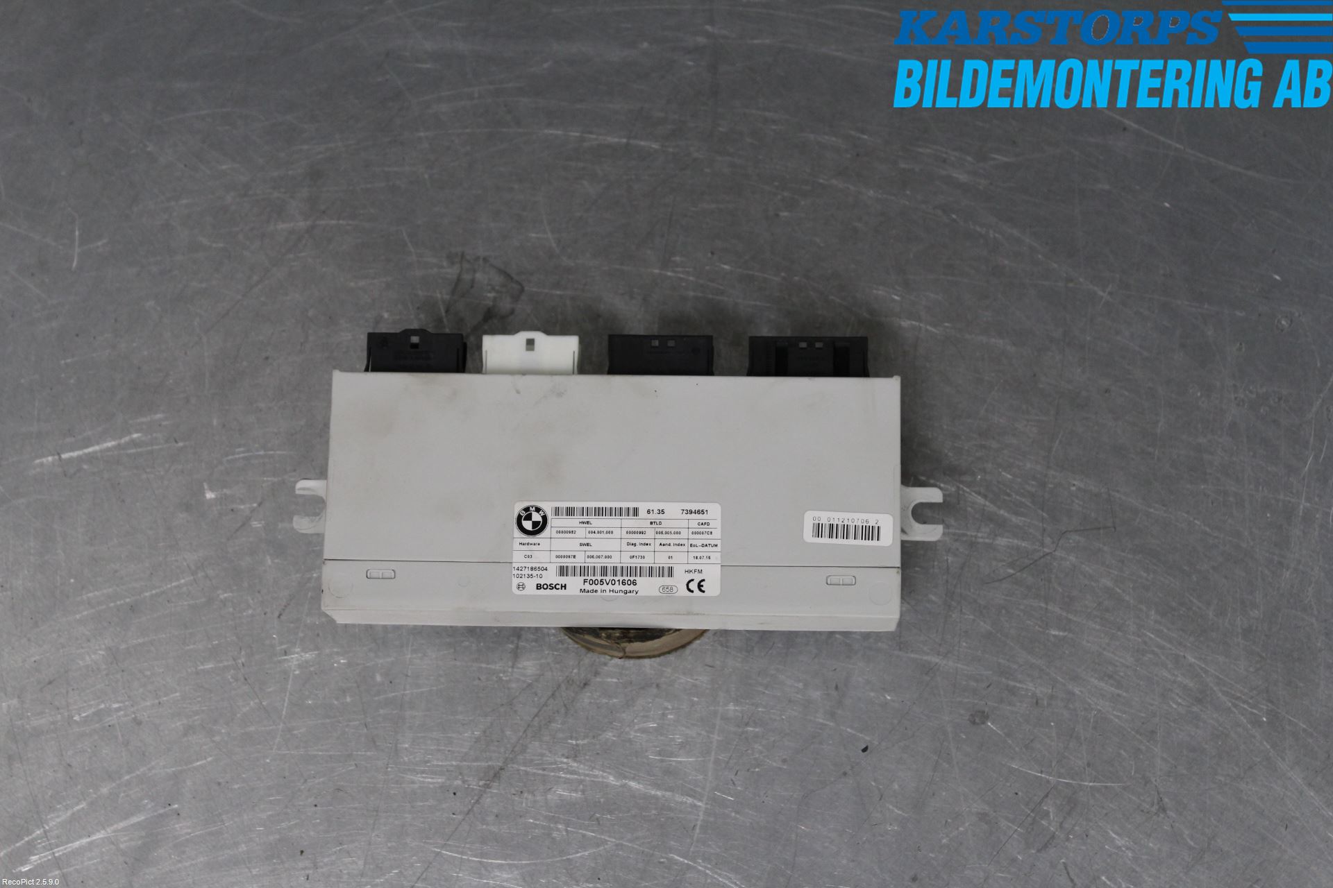 BMW 5 F10/F11/F18 09-17 Styreenhet Klima