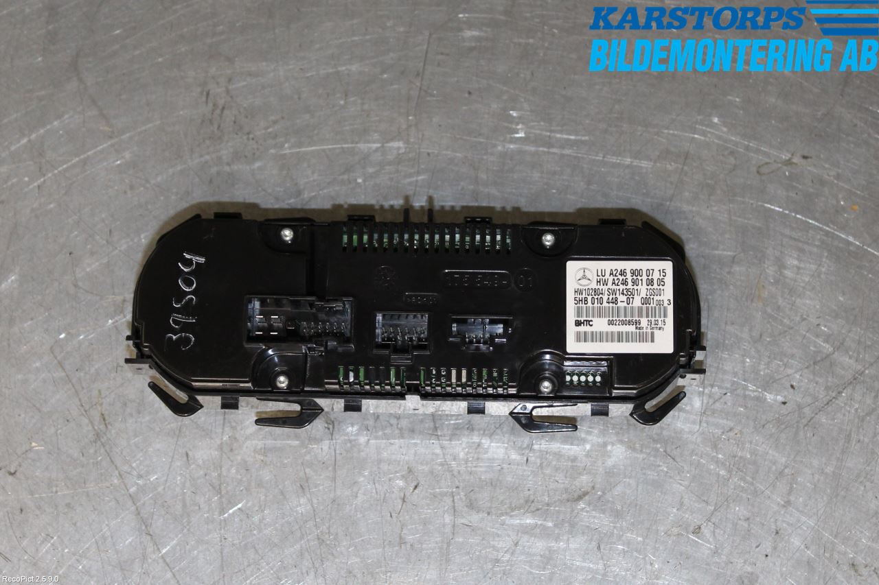 Mercedes-Benz MB CLA-KLASS (C117/X117) 13-19 Varmeapparat Panel(Regulering)