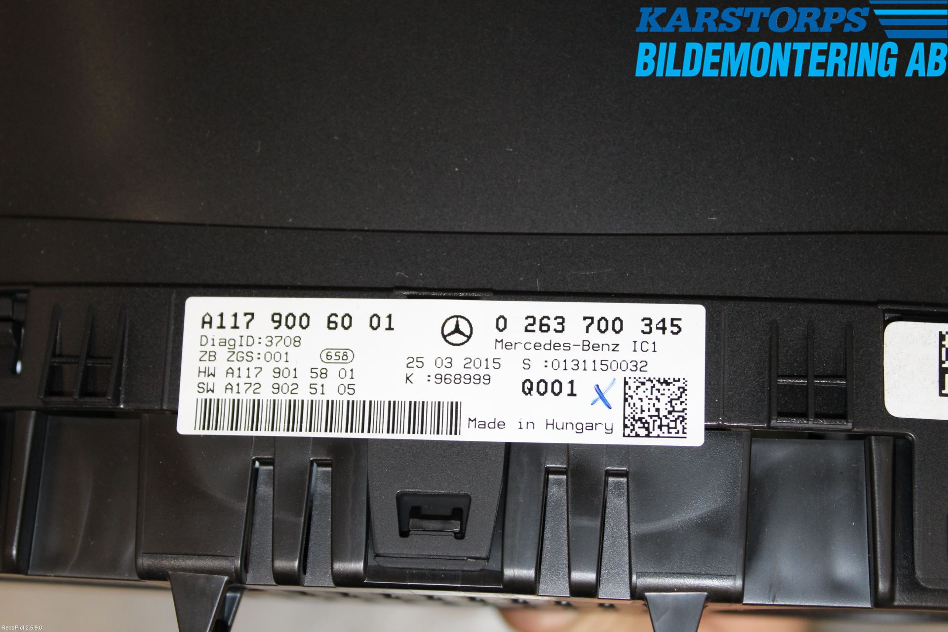 Mercedes-Benz MB CLA-KLASS (C117/X117) 13-19 Instr Kombinert