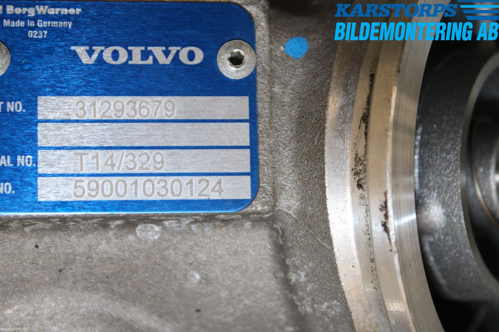 Volvo XC70 14-16 Intercooler Rør-Slange