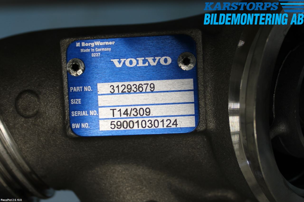 Volvo V70 14-16 Intercooler Rør-Slange