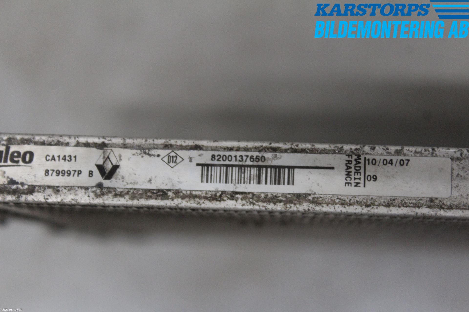 Renault KANGOO I 03-08 Varme Ac Kondenser-Kjøler